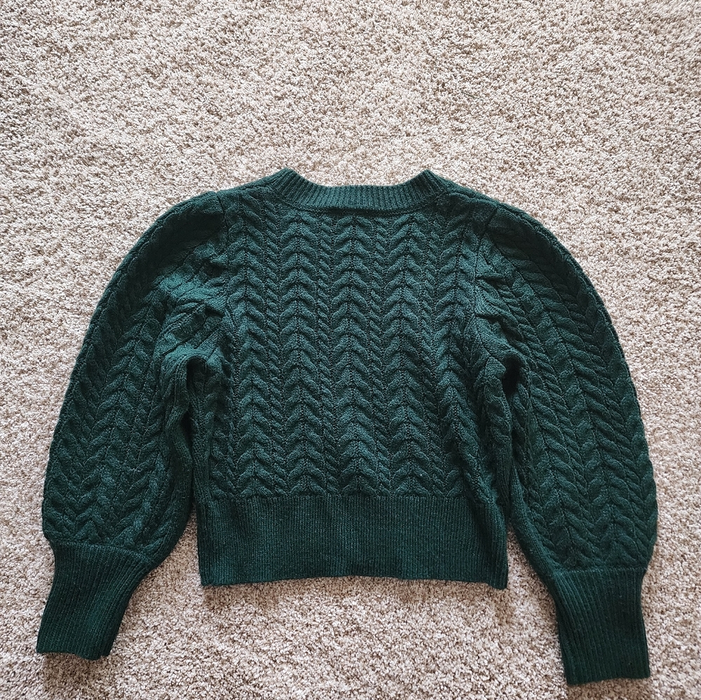 Sugarlips EuC Green Cableknit Sweater - Picture 3 of 3